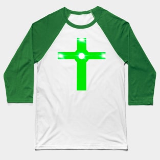 Green Crucifix Baseball T-Shirt